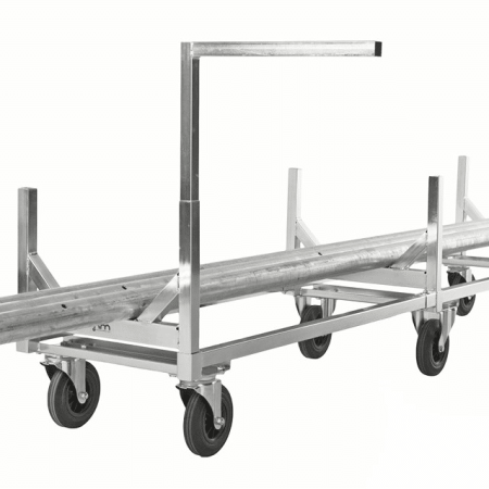 Långgodsvagn för rör- och stångmaterial