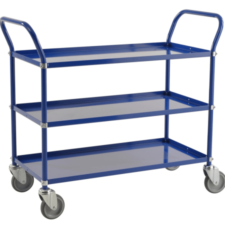 Kontorsvagn 3 plan 1080x480x940 mm Blå