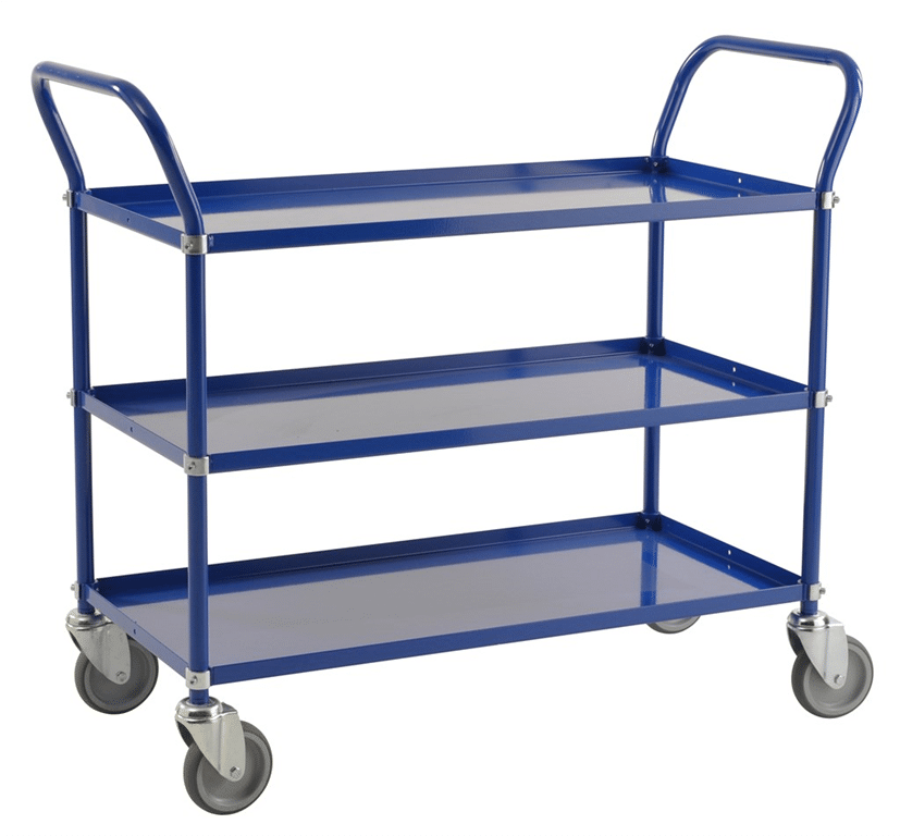Kontorsvagn 3 plan 1080x480x940 mm Blå