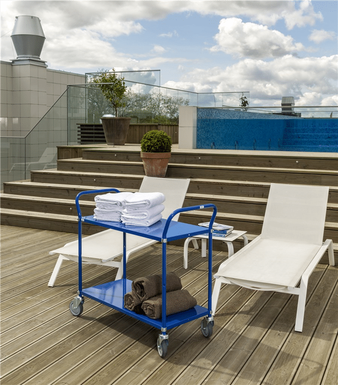 Kontorsvagn 3 plan 1080x480x940 mm Blå - Bild 4