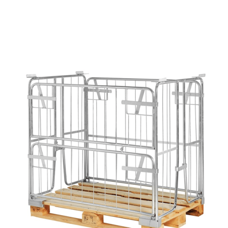 Pallcontainer i metall - 1200x800x1000 mm