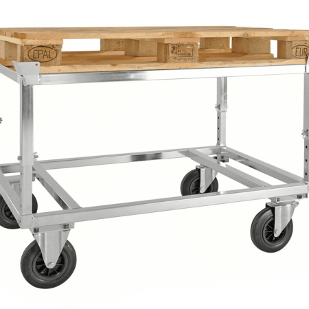 Pallvagn med pallstyrning 1200x800 mm - justerbar höjd