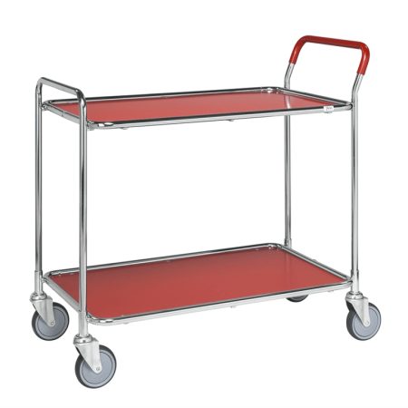 Bordsvagn - Röd laminatskiva 1020x555x965 mm