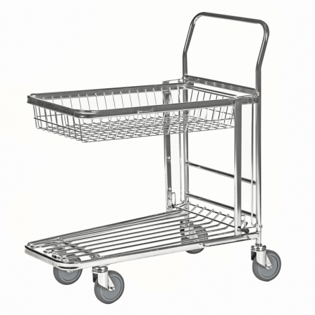 Butiksvagn med korg