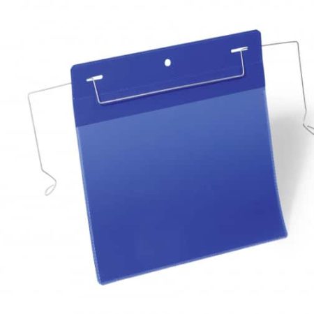 Plastficka A5L med ståltrådsfäste