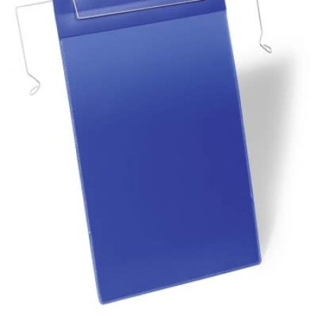 Plastficka A4S med ståltrådsfäste