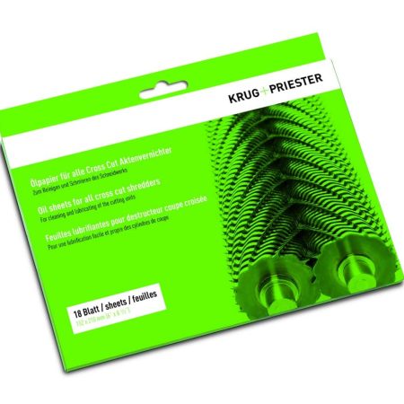 Oljeark för dokumentförstörare 18 st/frp