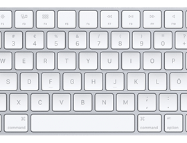 Apple magic keyboard slim - Silver/Vit