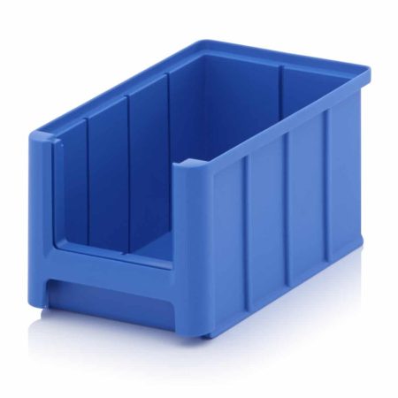 Blå lagerlådor i plast - 9 storlekar