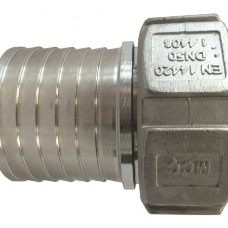 Slangnippel i syrafast rostfritt stål - AISI 316 | Inv. gänga