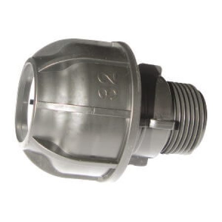 PEM koppling 50 mm - utvändig gänga 2 tum