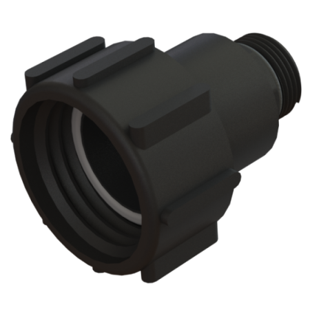 IBC adapter 60x6 till 1 tum utvändig gänga - med svivel